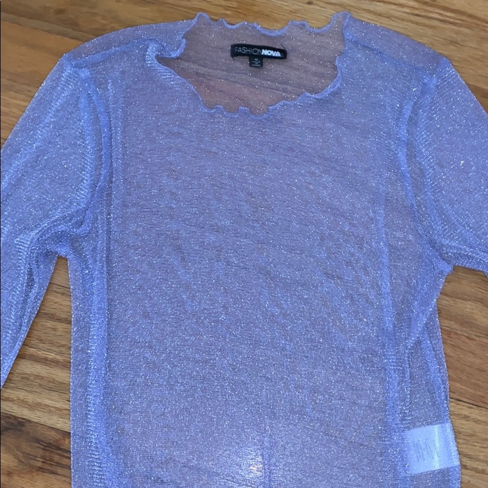 Shiny purple fashion nova shirt